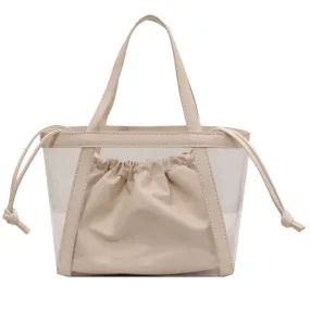 Mina Clear Handbag in Beige