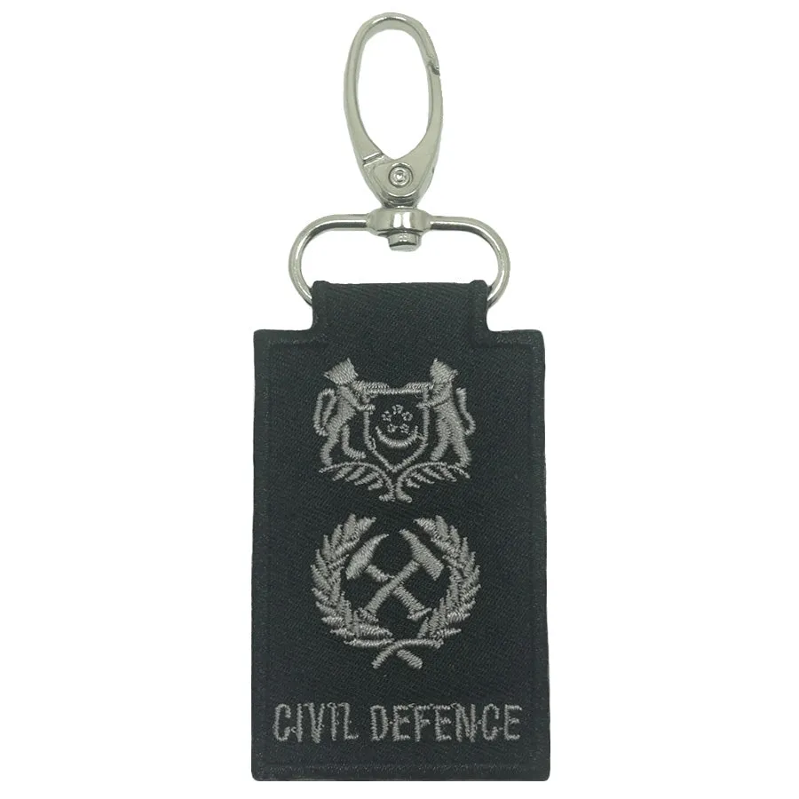 MINI SCDF RANK KEYCHAIN - BLACK FOLIAGE DEPUTY COMMISSIONER (DC)