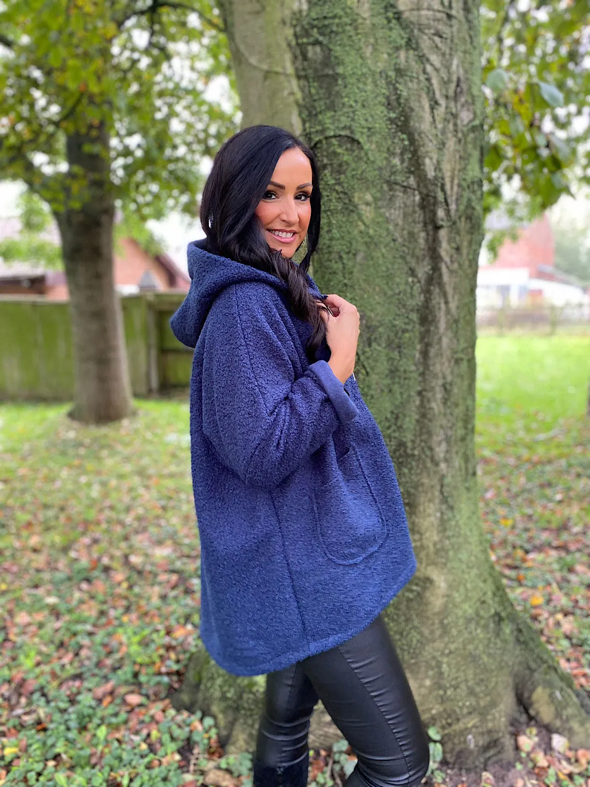 Navy Zip Hooded Jacket Norma