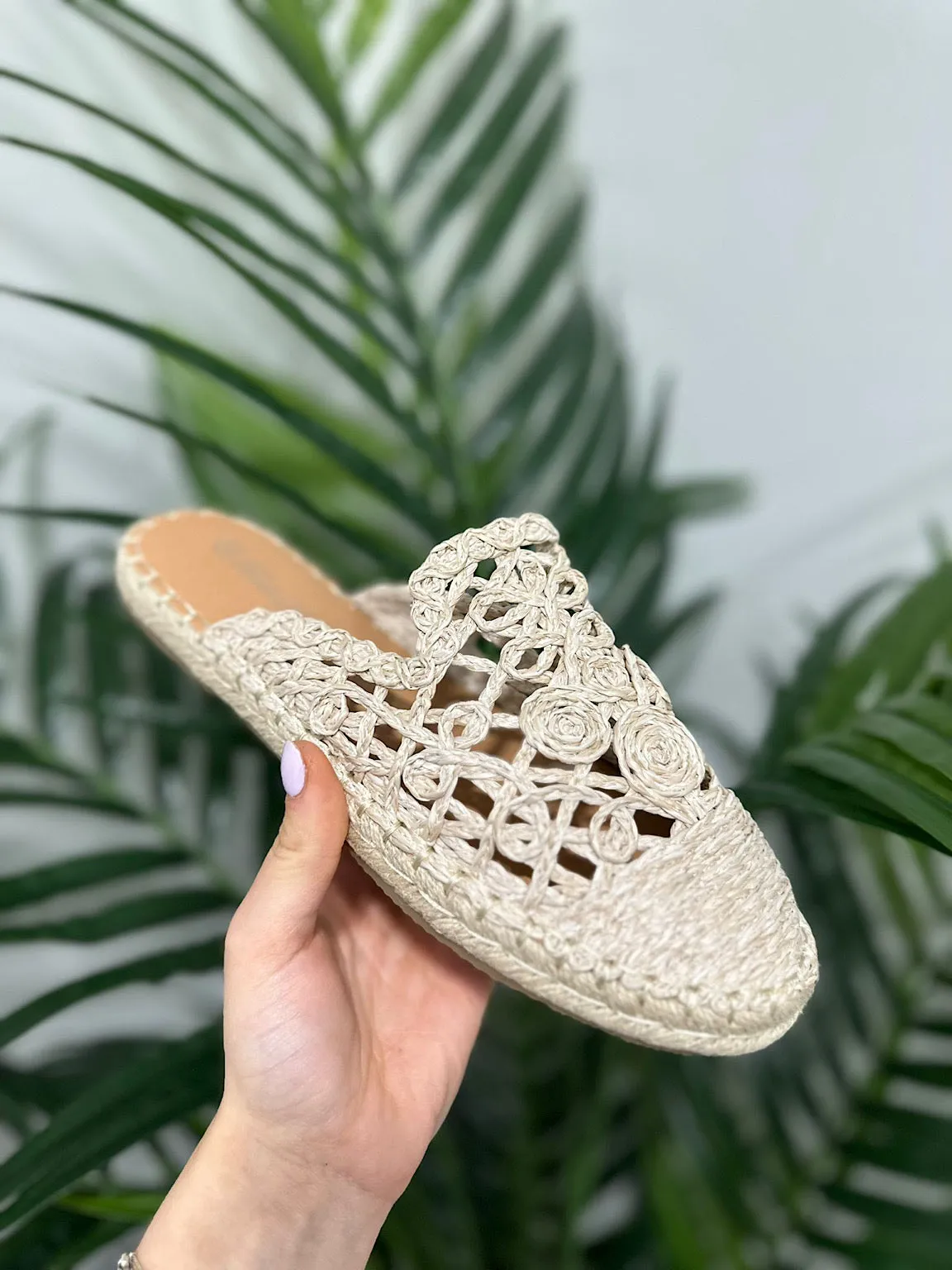 Neutral Weave Slip On Espadrilles