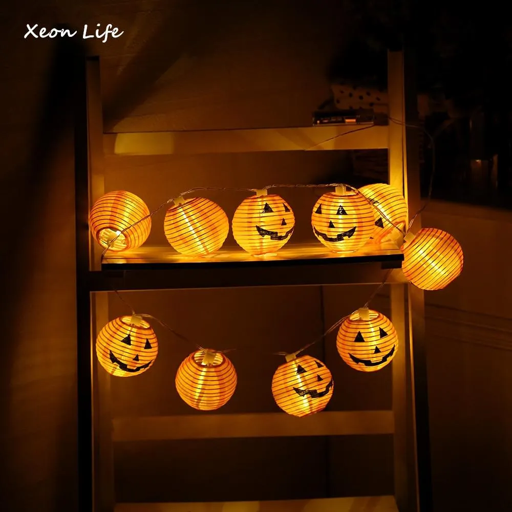 New 1 Set Pumpkin 10 LED String Halloween Decoration Lights