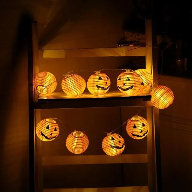 New 1 Set Pumpkin 10 LED String Halloween Decoration Lights