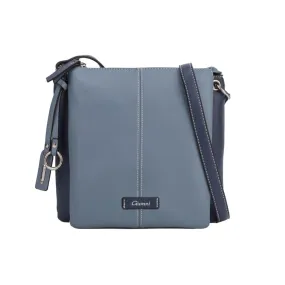 Nissi Soft Triple Gusset Crossbody Handbag - Blue