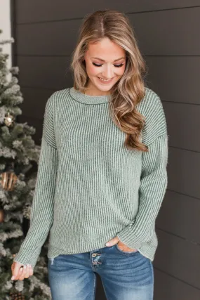 Nothing Sweeter Knit Sweater- Olive