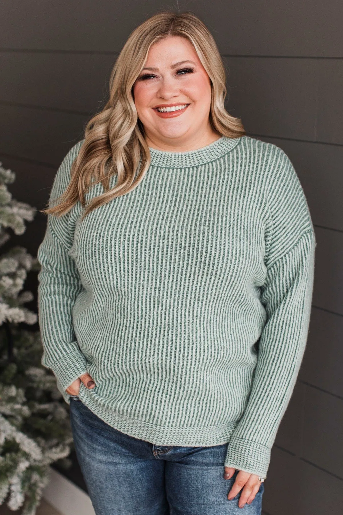 Nothing Sweeter Knit Sweater- Olive