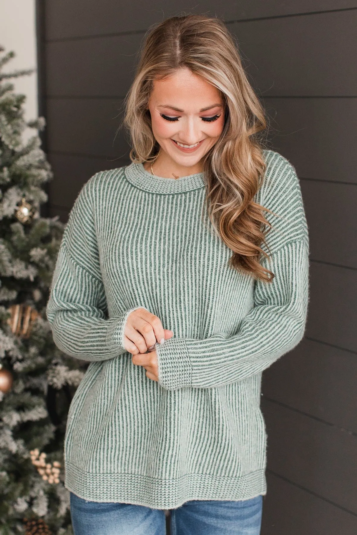 Nothing Sweeter Knit Sweater- Olive