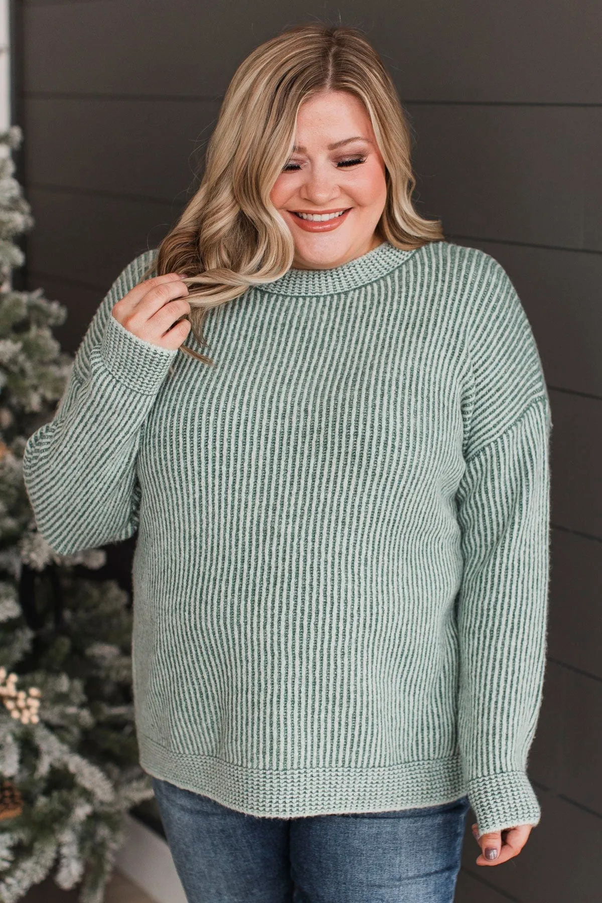 Nothing Sweeter Knit Sweater- Olive