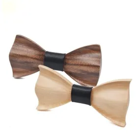 Novelty 3D Handmade Classic Wooden Bowties for Marriage Wedding Suits