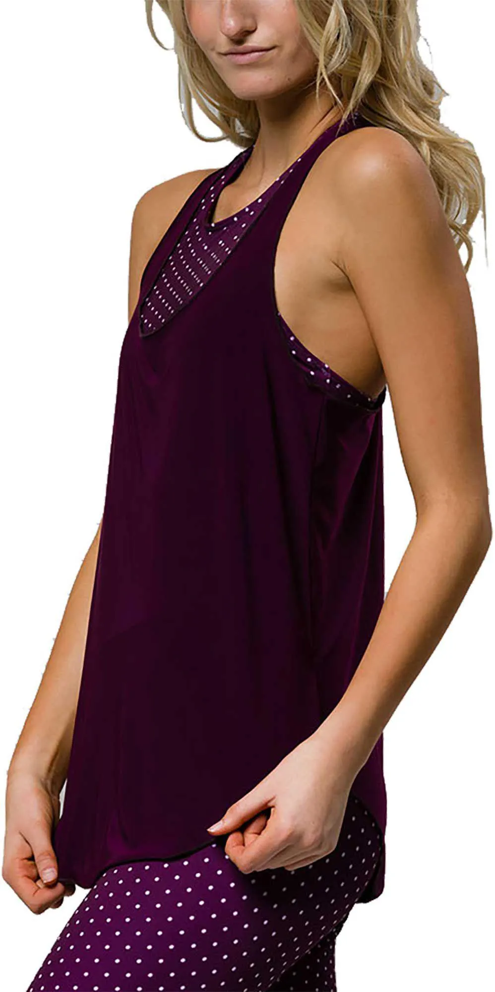 Onzie Aubergine Glossy Flow Tank Top