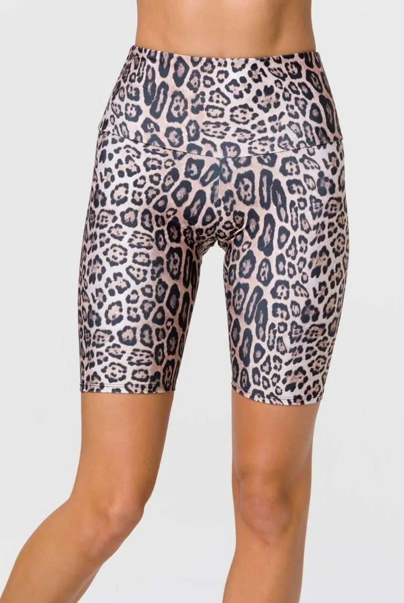 Onzie High Rise Bike Short - Leopard