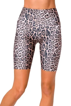 Onzie High Rise Bike Short - Leopard