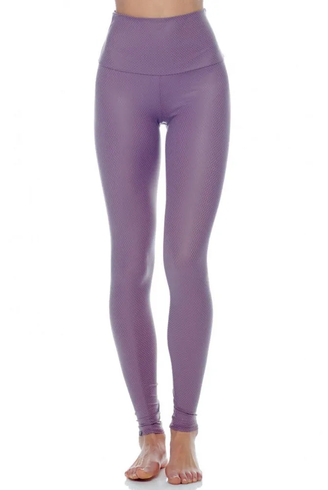 Onzie High Rise Legging Purple Haze Fishnet