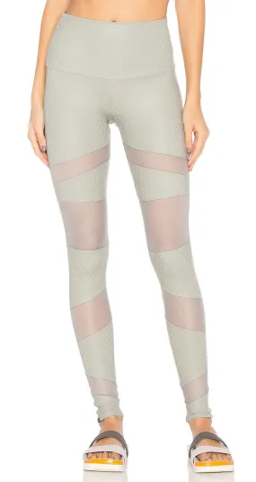 Onzie High Rise Legging Stone Fishnet