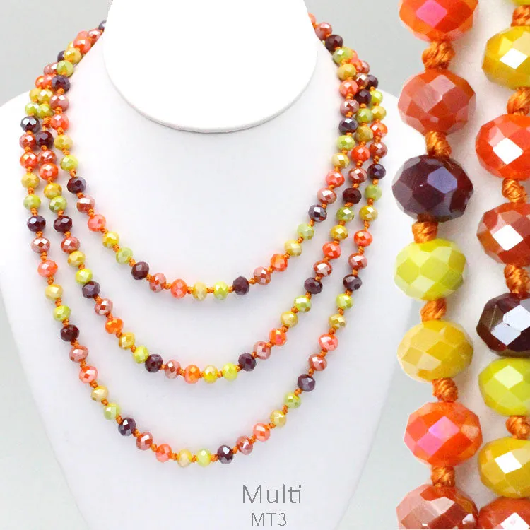 Orange Multi Color Crystal Strand Layering 60