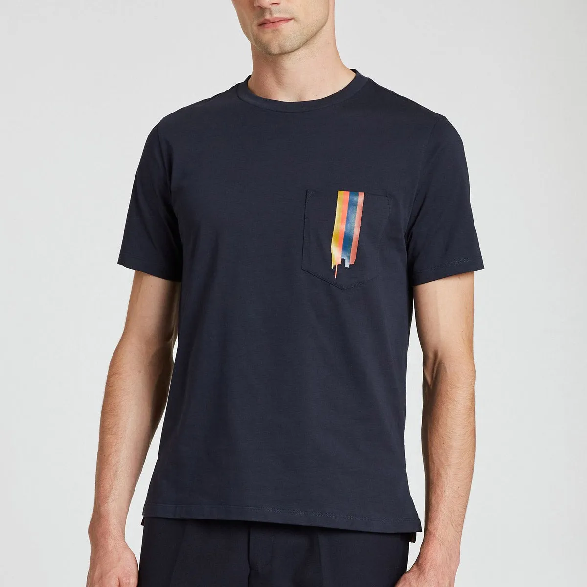 Paul Smith - Painted Stripe Pocket T-Shirt in Navy