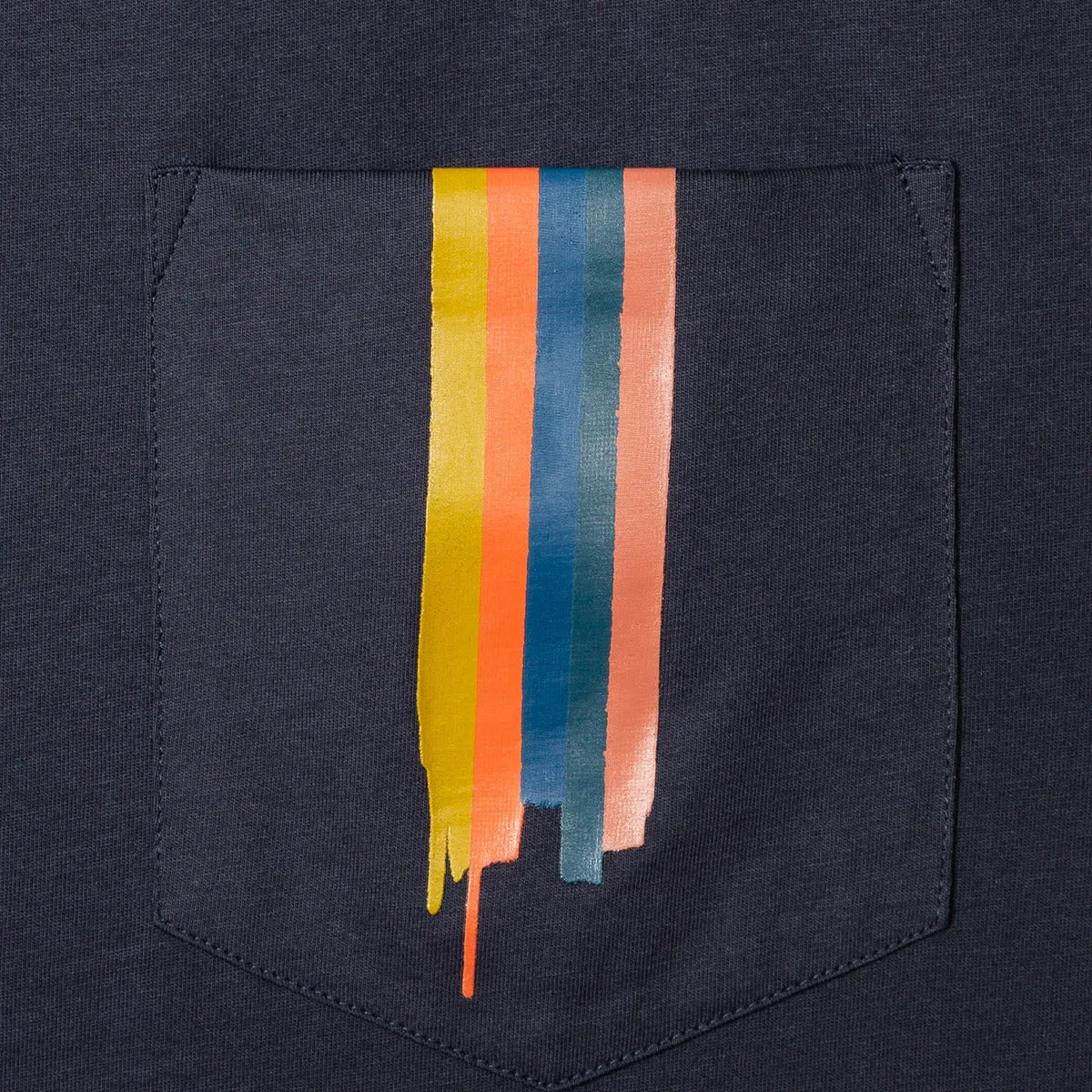 Paul Smith - Painted Stripe Pocket T-Shirt in Navy