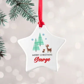 Personalised Christmas Deer Decoration