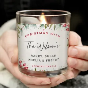 Personalised Christmas With... Scented Jar Candle