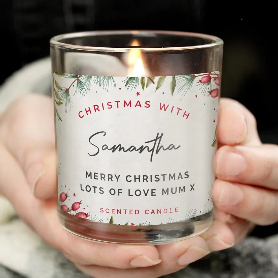 Personalised Christmas With... Scented Jar Candle