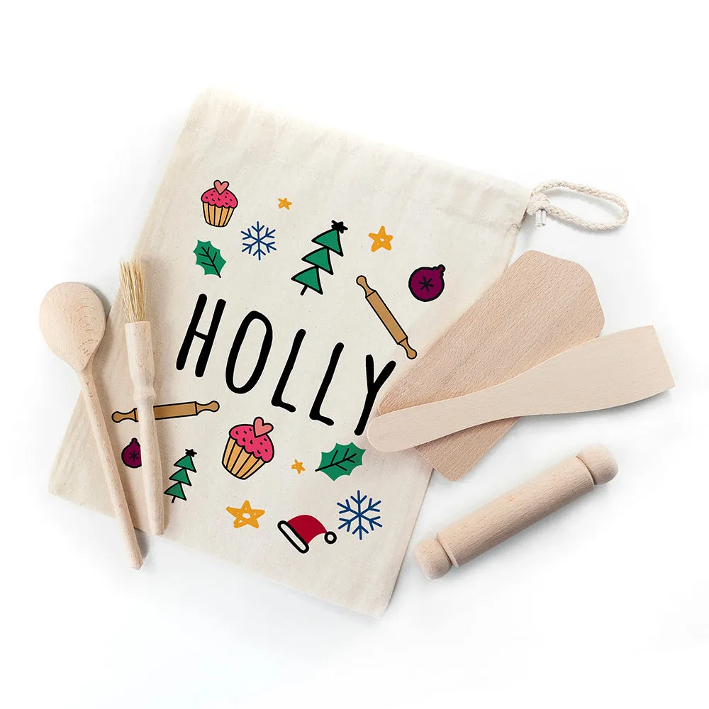 Personalised Kids Festive Baking Set