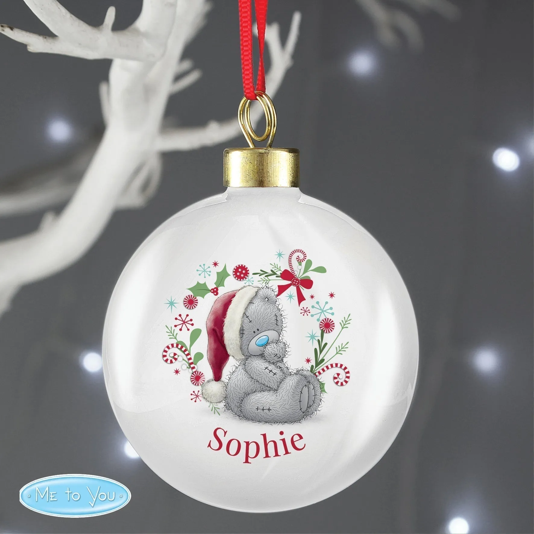 Personalised Me To You Christmas Bauble