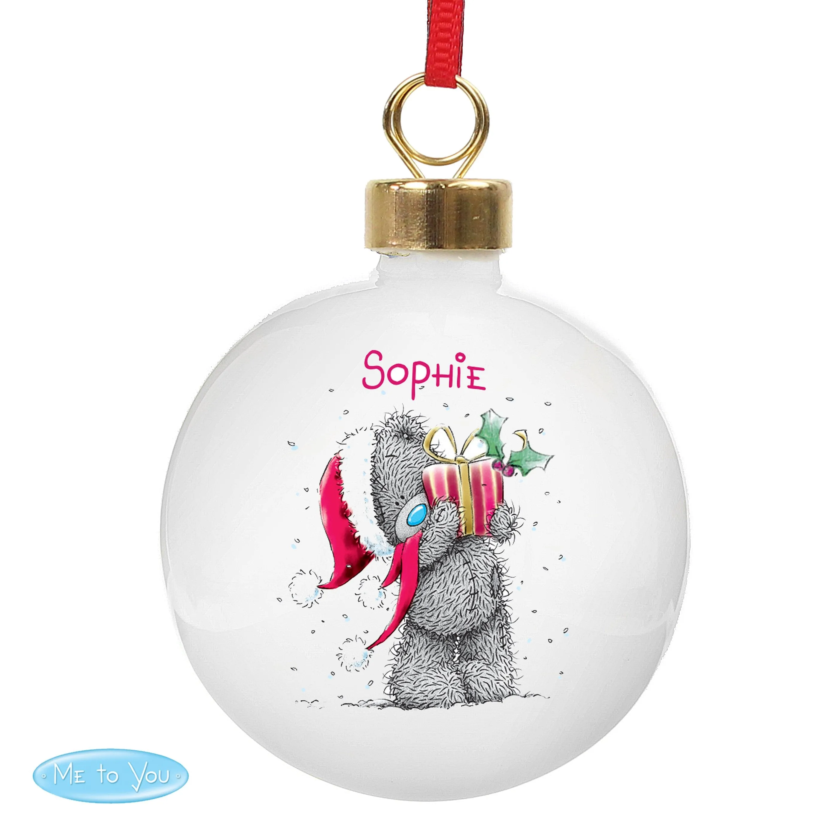 Personalised Me To You Christmas Bauble