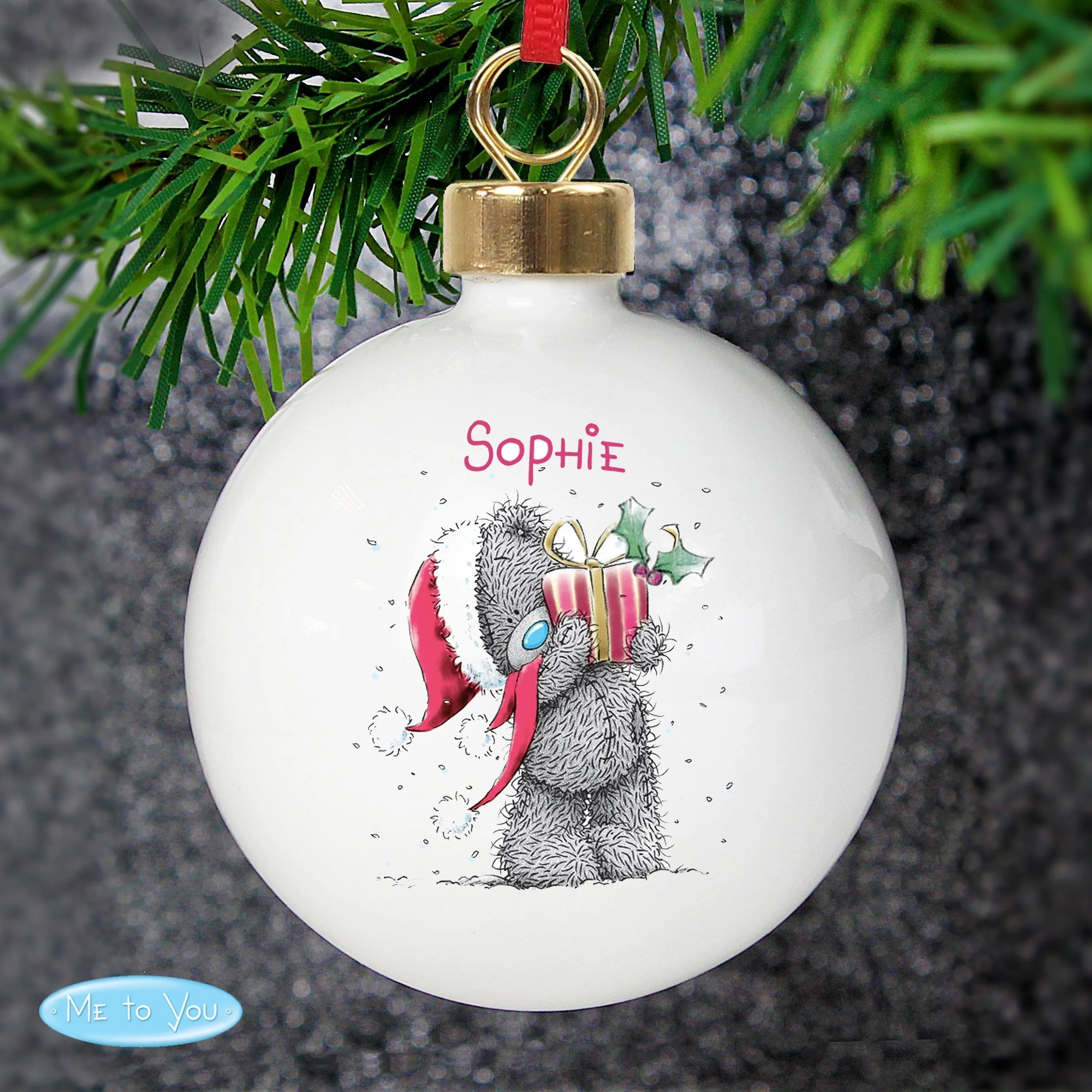 Personalised Me To You Christmas Bauble