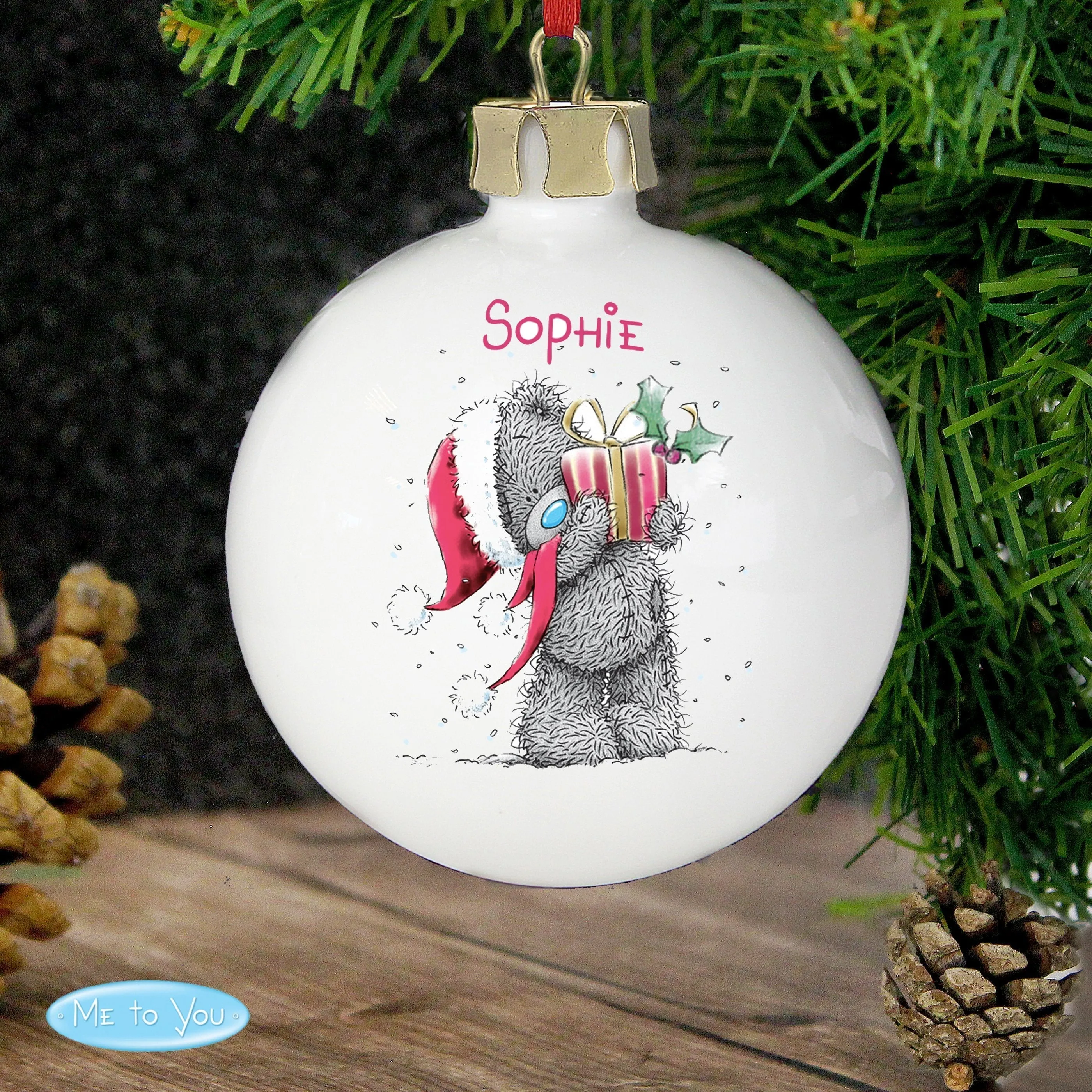 Personalised Me To You Christmas Bauble