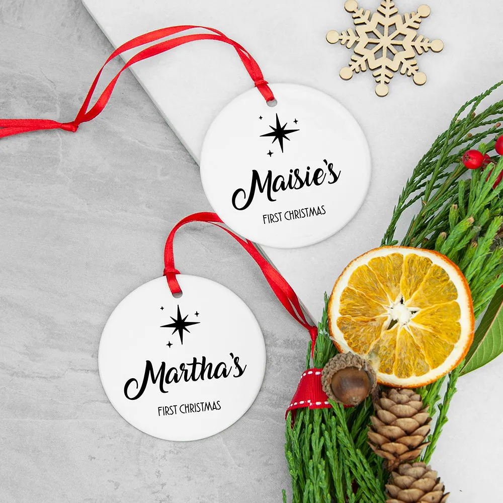 Personalised Minimalist Christmas Icon Ornament