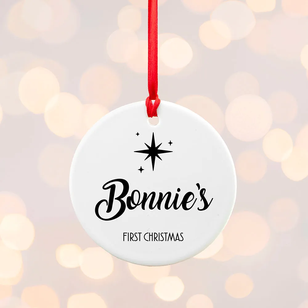 Personalised Minimalist Christmas Icon Ornament