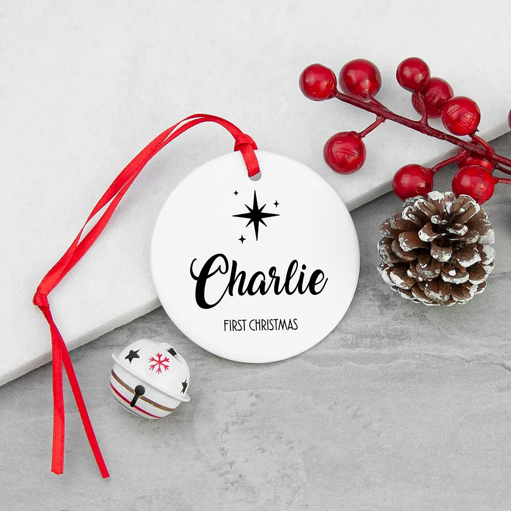 Personalised Minimalist Christmas Icon Ornament