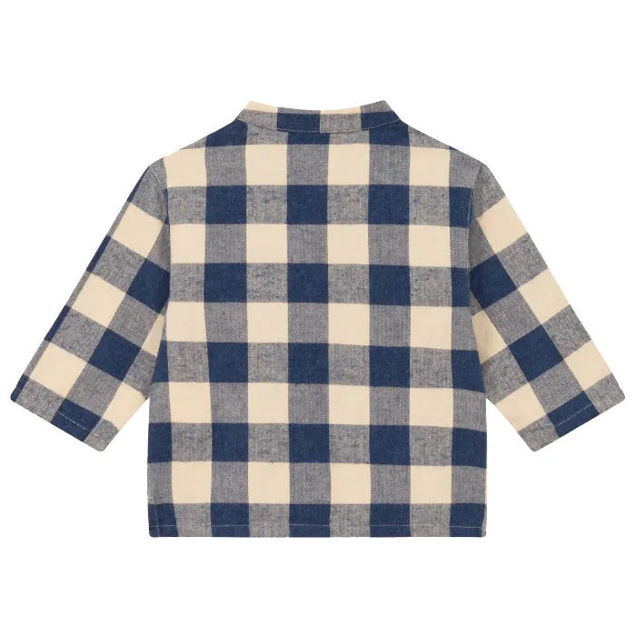 Petit Bateau Baby Lavabo Shirt Incognito Blue Checks