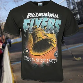 Philadelphia Flyers Liberty Bell Vintage Tubular Distressed T-Shirt | Flint Black