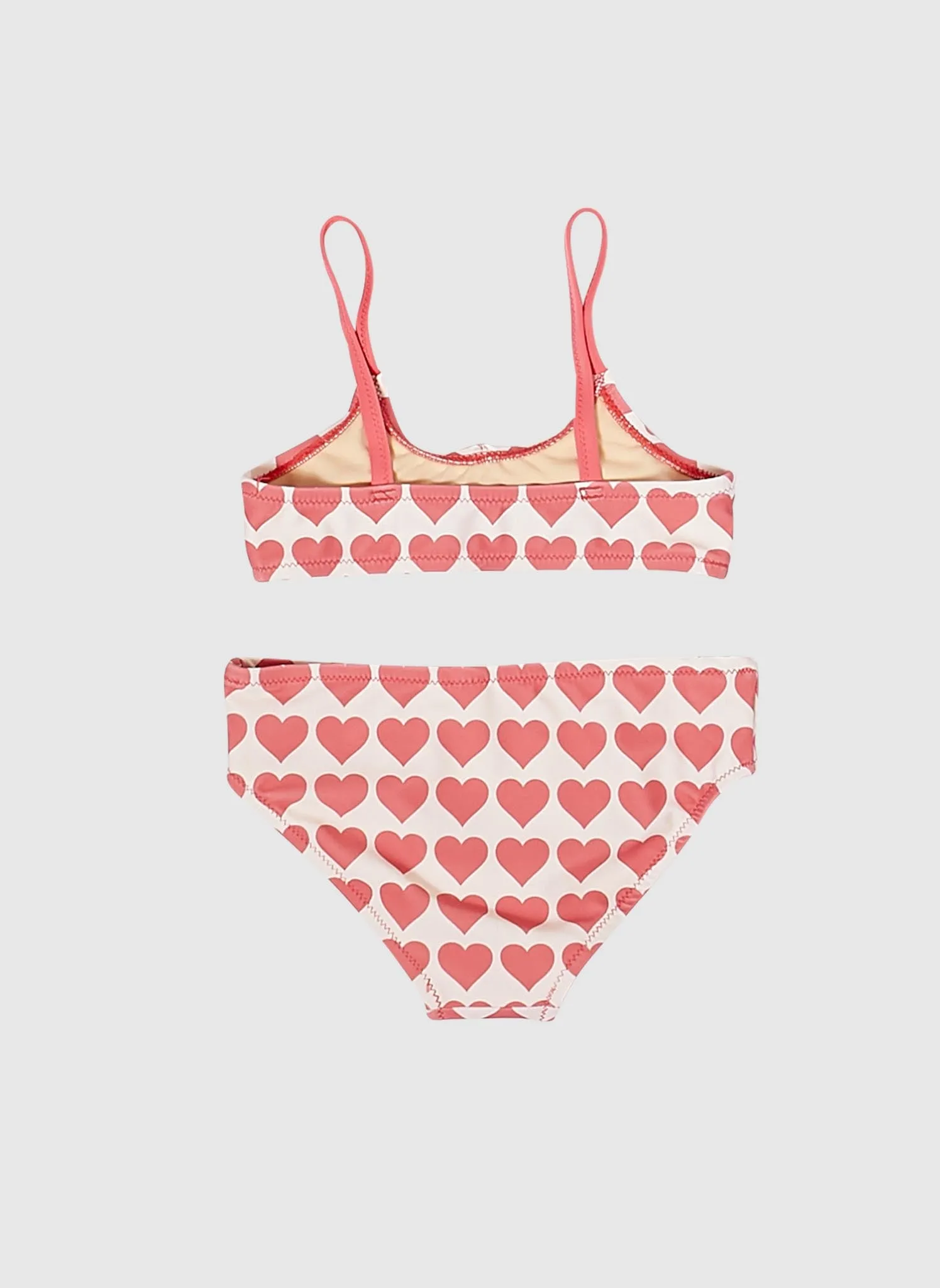 Pink Chicken Poppy Bikini Bathing Suits in Rapture Rose Hearts