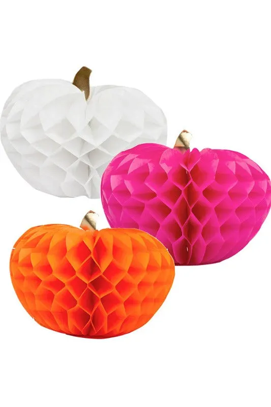 Pumpkin Honeycomb Decorations -Fall Decor