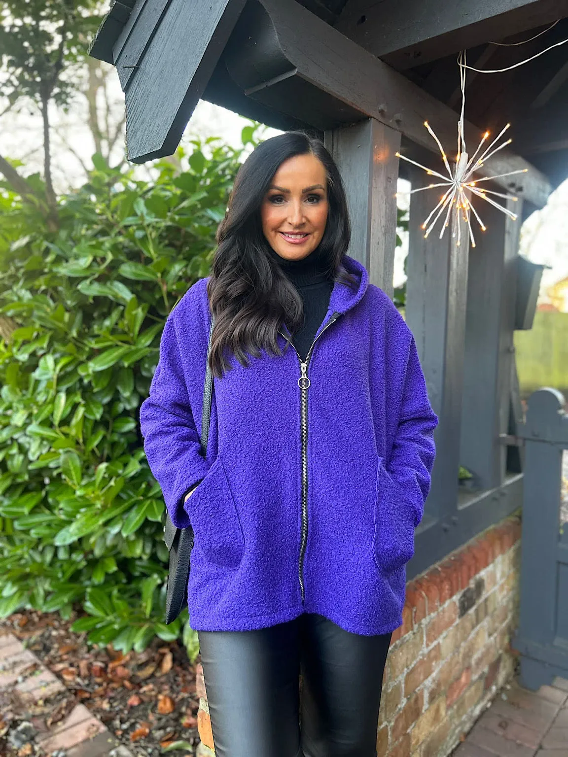 Purple Zip Hooded Jacket Norma