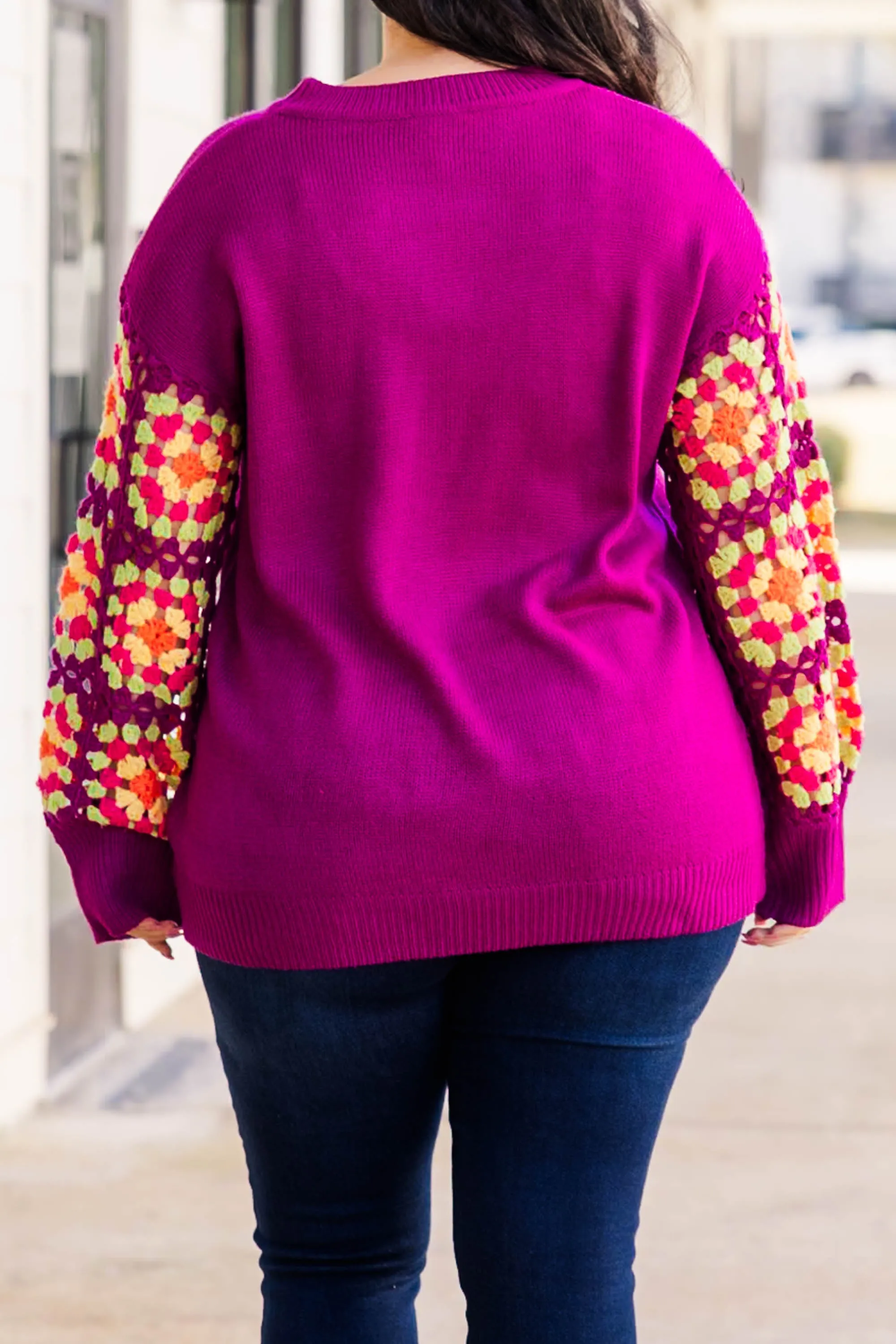 Queen Of Peace Sweater, Magenta