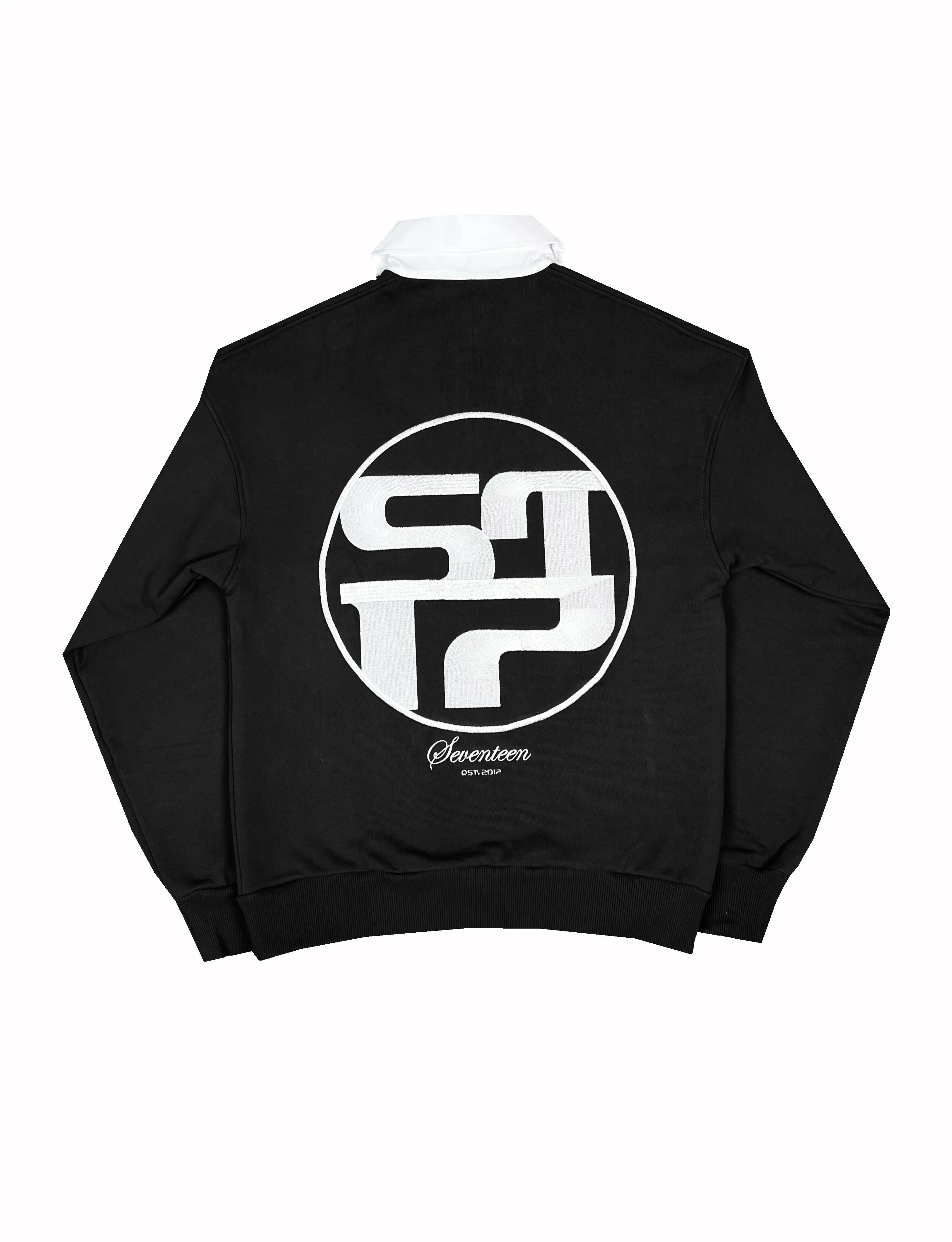 Run17up Athletes Black Polo Sweater