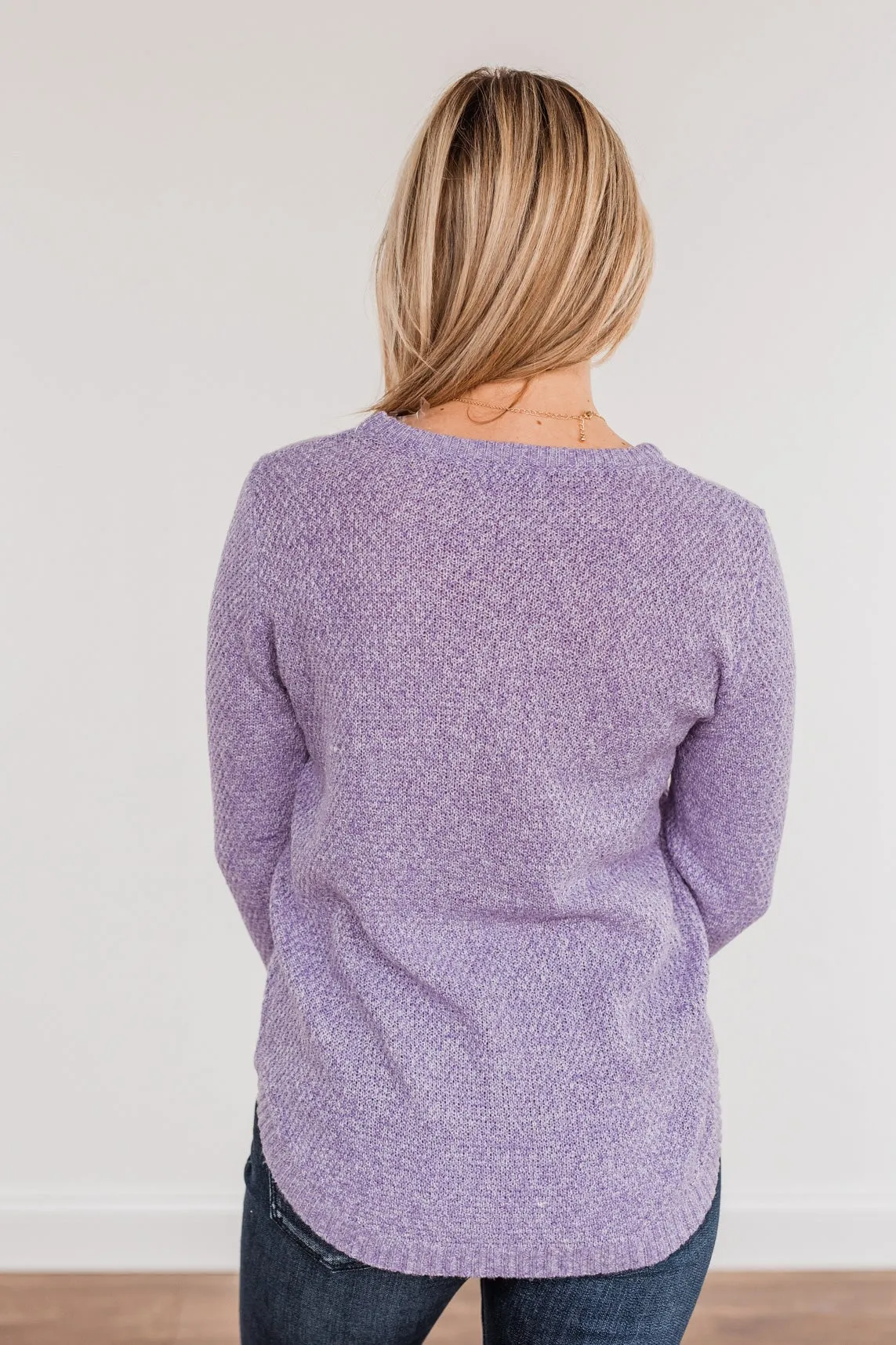 Runway Beauty Knit Sweater- Lavender