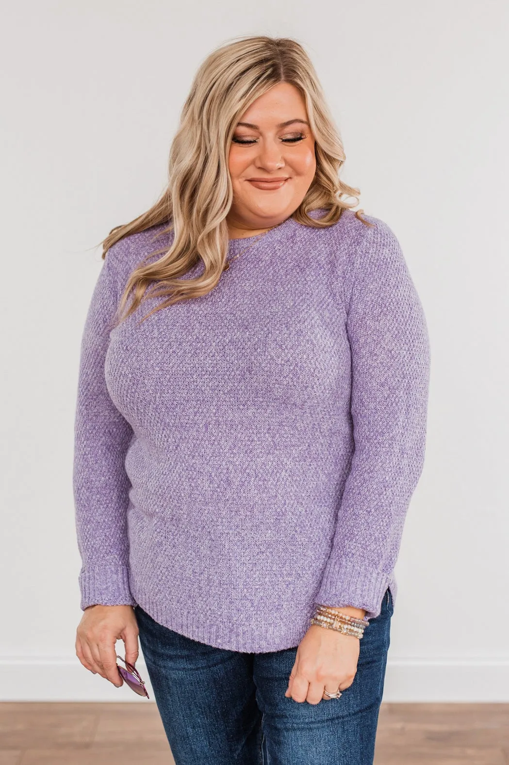 Runway Beauty Knit Sweater- Lavender