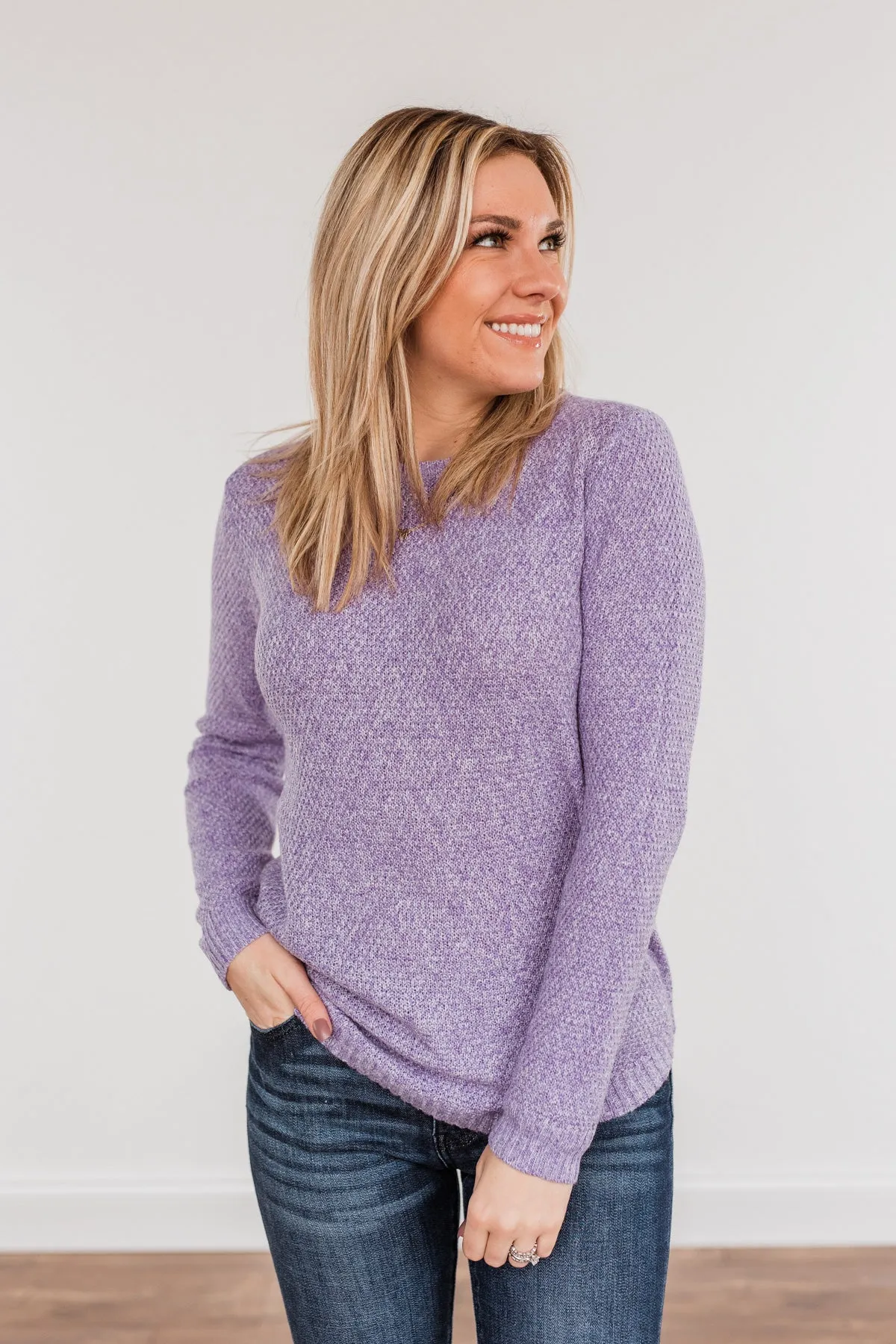 Runway Beauty Knit Sweater- Lavender