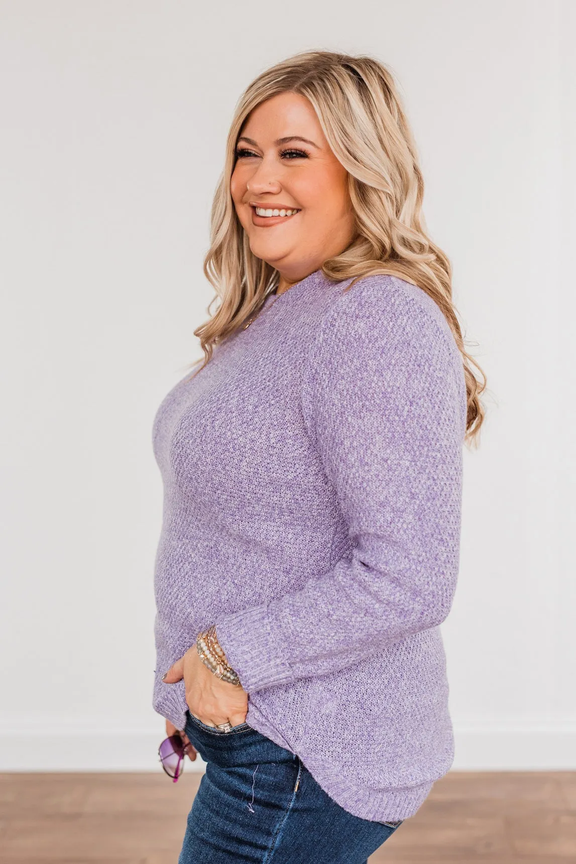 Runway Beauty Knit Sweater- Lavender