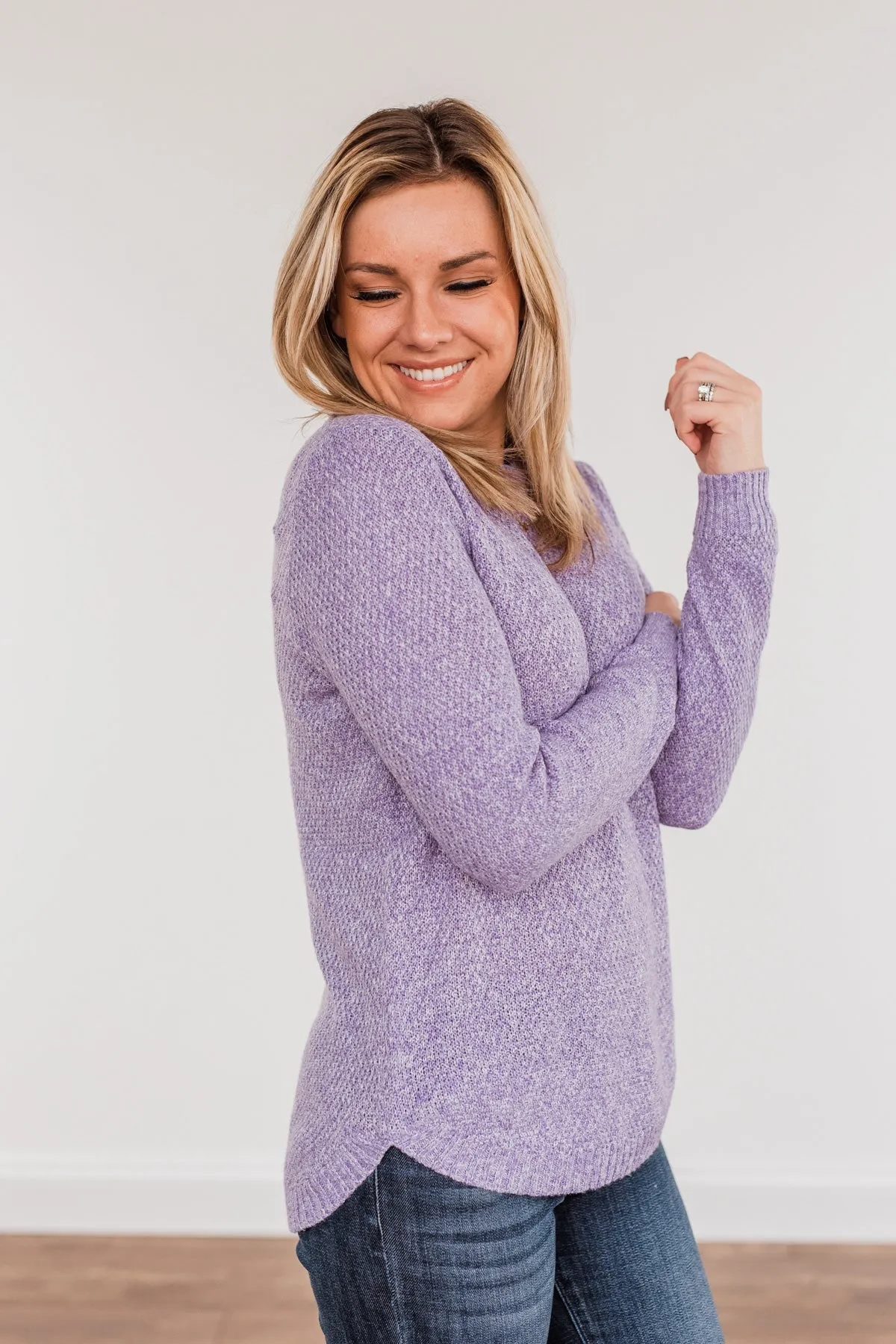 Runway Beauty Knit Sweater- Lavender