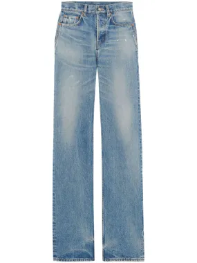 SAINT LAURENT Elevated High-Waisted Straight Leg Denim Jeans