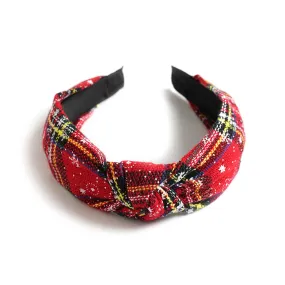 Sera Christmas Designer Headband in Red & Yellow