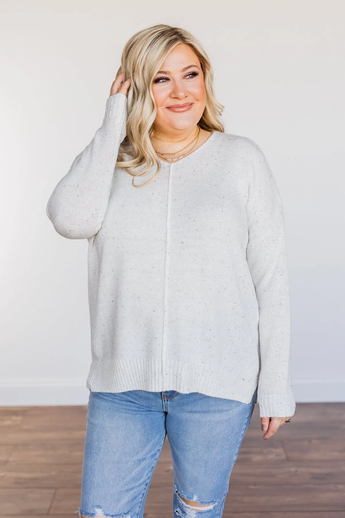 Sheer Delights Knit Sweater- Ivory