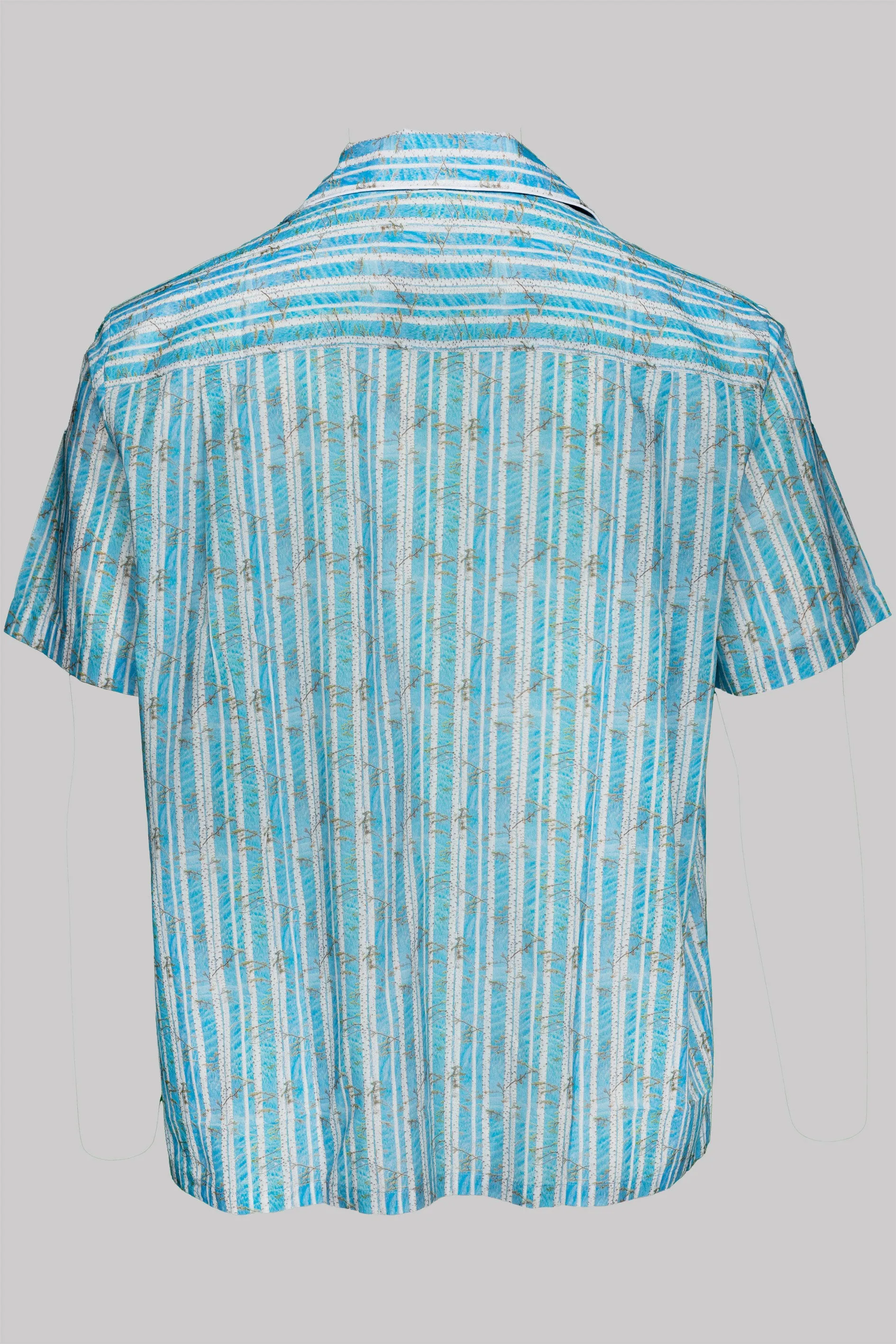 SHORT-SLEEVED-CAYENNE-COLLAR-SHIRT PALEBLUE-White-green 100% COTTON Voile Medium-Stripes digital-print