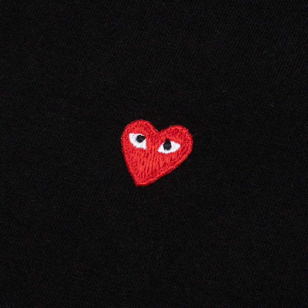 Small Red Heart L/S T-Shirt - Black