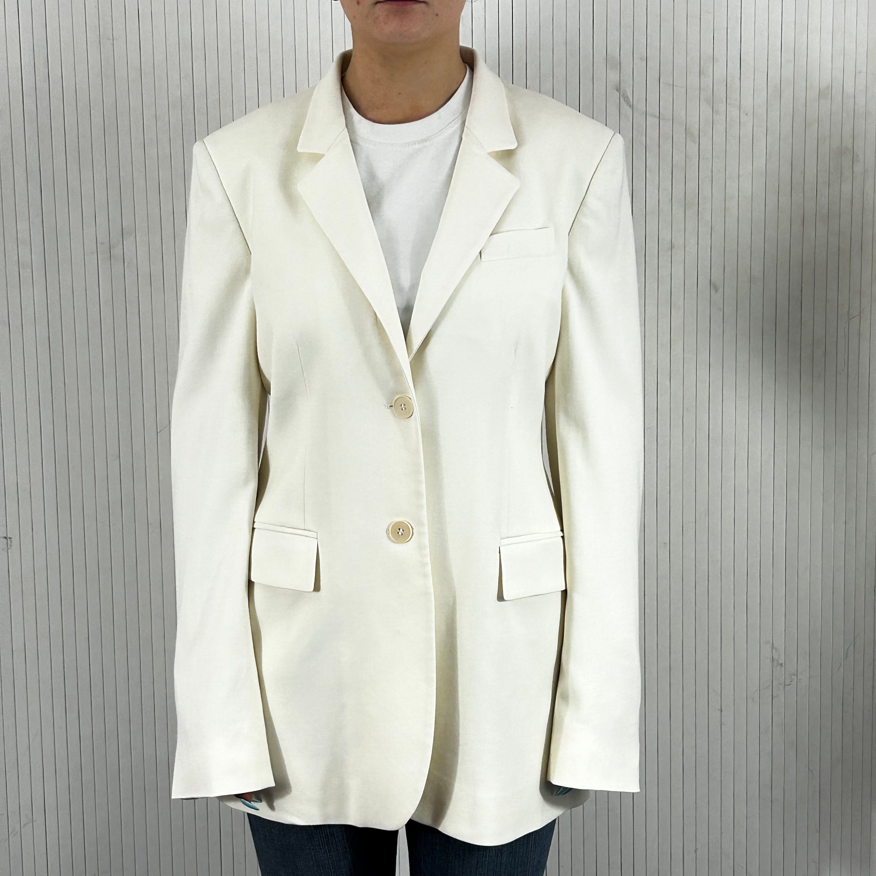 Stella McCartney Ivory Wool Mix Classic Jacket L