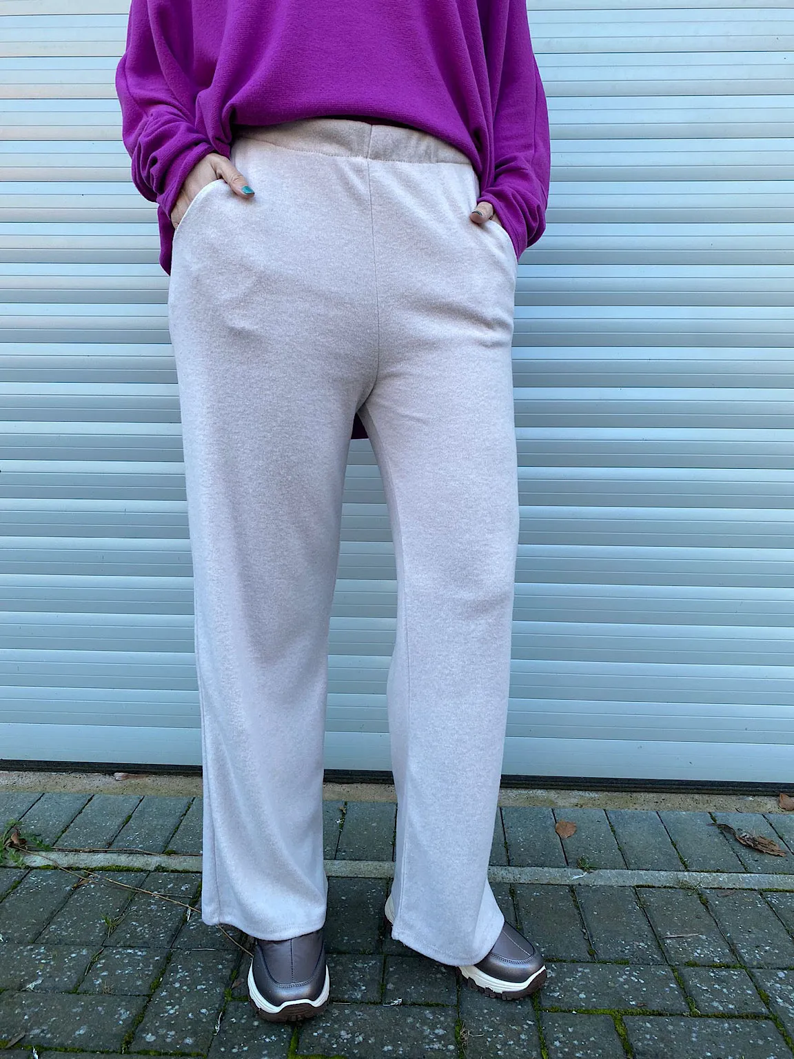 Stone Soft Relaxed Trousers Lucy